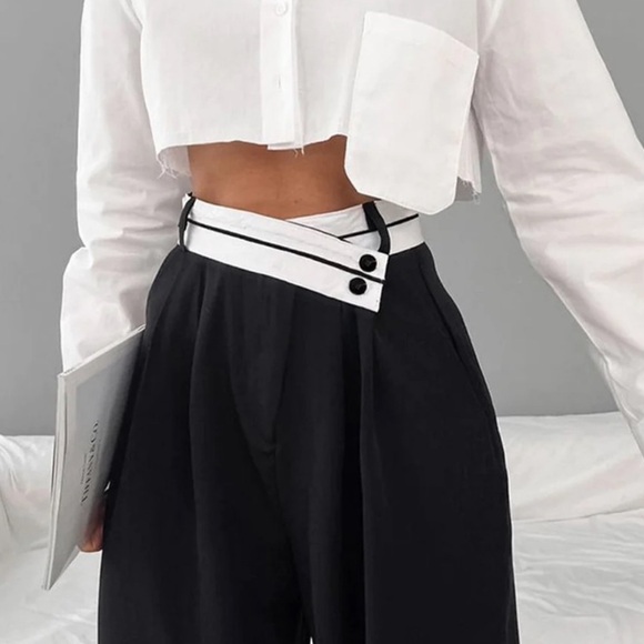 NEW Commense Asymmetrical Waistband Pants - Picture 3 of 3